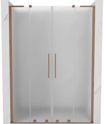 Mexen Velar L Duo drzwi prysznicowe rozsuwane 140 cm, szron, miedź szczotkowana - 871-140-003-32-65
