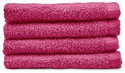 Ciemnoróżowe bawełniane ręczniki szybkoschnące zestaw 4 szt. 30x30 cm Quick Dry – Catherine Lansfield