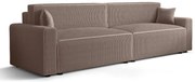 Jasnoróżowa sztruksowa sofa tapicerowana T9-G77