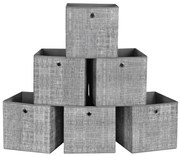 Pudełka do przechowywania GARY 6 szt., 30x30x30cm, szara Jurhan