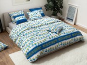 PrzytulneMieszkanie.pl PrzytulneMieszkanie.pl Dziecięca bawełniana pościel MINIONKI SKATE CREW niebieska Rozmiar pościeli: 60 x 70 cm | 140 x 200 cm