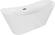 Mexen Celia wanna wolnostojąca 170 x 75 cm, biała, przelew czarny - 52331707500-70