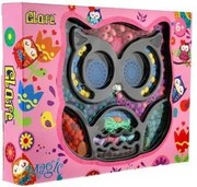 Teddies Kolorowe drewniane koraliki ze sznurkiem, 27 x 20 x 4 cm