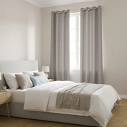 Zasłona gotowa MATOWA szara Oxford Line na przelotkach 140x250