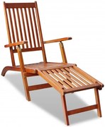 Brązowy leżak ogrodowy składany M3-K33