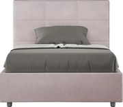 Łóżko bez stelaża tapicerowane 120x200 microfibra kolor lawendy Mika