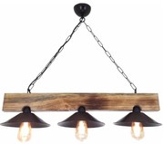 Lampa wisząca na lince HEPSI 3xE27/40W/230V świerk, orzech