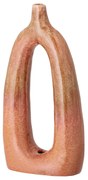 Pomarańczowy dekoracyjny kamionkowy wazon Bloomingville Baldrian, wys. 24,5 cm