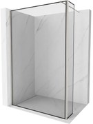 Mexen Kioto ścianka prysznicowa Walk-in 90 x 30 cm, czarny wzór, nikiel szczotkowany - 800-090-212-97-70-030