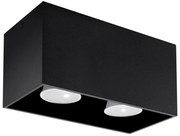 Czarny minimalistyczny plafon LED - 3X EX509 N6-K73