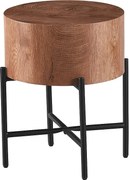 Stolik kawowy - MDF i metal - Brązowy - MAKINA