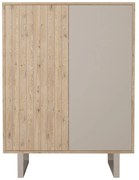 Szara szafka w dekorze dębu 90x120 cm Millay – Marckeric