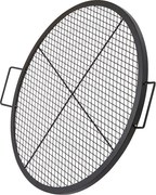 Ruszt do Gotowania SucceBuy do Kominka Ruszt do Gotowania Okrągły X-Marks o 76.2CM - Wytrzymała Stal