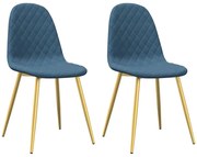 Komplet 2 niebieskich krzeseł R7-B70