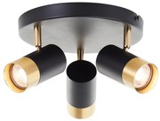 Brilliant - Oprawa punktowa LED VIGOLO 3xGU10/5W/230V czarny/złoty