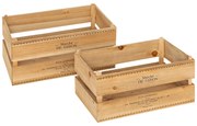 Drewniane skrzyneczki LITTLE COTTAGE, 2 sztuki