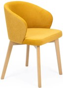 Żółte krzesło drewniane nowoczesne dąb artisan Z9-W45