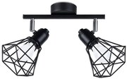 Czarny druciany plafon w stylu loft - A144 A2-W31
