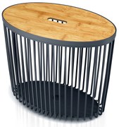 Stolik z miejscem do przechowywania Clubo 55 l owalny PROSPERPLAST