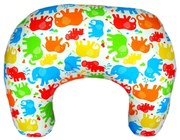 Poduszka Do Karmienia Rogal 50x40cm, Bawełna - Słoniki