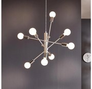 Eglo 98017 - Żyrandol na lince GRADOLI 8xE27/60W/230V biały