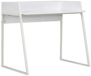 Białe metalowe biurko z podwyższonym rantem K4-L18