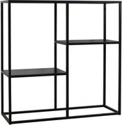 Regał 80x80 Cm Z Stali Thura Czarny Węgiel - Sklum