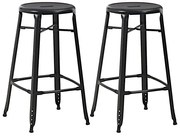 Zestaw dwóch stalowych krzeseł barowych E9-A64