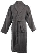 Ciemnoszary bawełniany szlafrok w rozmiarze L/XL Lindu – Tiseco Home Studio