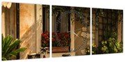 Obraz - Malownicze Włochy (z zegarem) (90x30 cm)