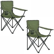 Komplet 2 zielonych składanych krzeseł Z1-A39