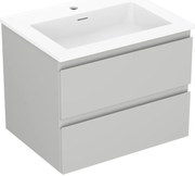 Mexen Orio szafka łazienkowa 60 cm z umywalką Otis, 2 szuflady, szara mat/biała mat - 91A10-06047-2-BFF62-W18M01