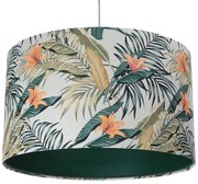 Zielona lampa wisząca z kwiecistym wzorem S9-T75