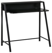 HOMCOM Stolik pod komputer Stół biurowy z szufladą na kable Czarny metal i MDF Stylowy i funkcjonalny 84x45x85 cm | Aosom PL