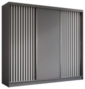 Szafa przesuwna - Lamel 240 cm, szary mat