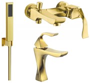 Mexen Estrella R02 zestaw wannowy, złoty - 72303R02-50