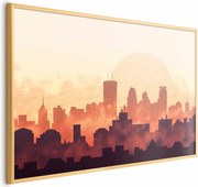 Plakat Żar miasta 30x21 cm z ramą złotą bez marginesu ARTGEIST B