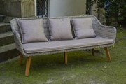 Nowoczesna sofa trzyosobowa 173cm z technorattanu na taras