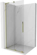 Mexen Velar L ścianka prysznicowa rozsuwana Walk-in 90 x 200 cm, transparent 8 mm, złota - 871-090-003-03-50