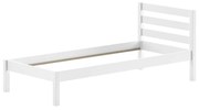 Białe łóżko dziecięce z litego drewna sosnowego bez stelaża 90x200 cm Pino – Vipack