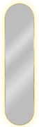 Złote nowoczesne lustro led 155x40 cm P8-F72