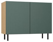 Komoda z ryflowanym frontem KAMA 2D SLIM ARTISAN ZIELEŃ