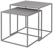 Jasnoszare metalowe stoliki zestaw 2 szt. 40x40 cm Fera – Blomus
