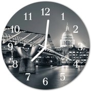 Zegar szklany okrągły Miasto