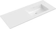 Mexen Otis umywalka wpuszczana w blat prawa 121 x 46,5 cm, biała połysk - 25181200P