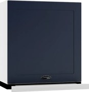 Szafka kuchenna wisząca z okapem 60 ADELE W60 SLIM/68 P/L granatowa mat/srebrna STOLKAR