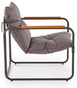 HUDSON Zestaw ogrodowy HUDSON sofa, 2 fotele, ława, popielaty nowoczesny