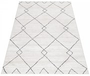 Dywan poliestrowy Berber romby kremowe 160 cm x 230 cm