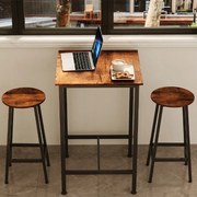 Stół barowy kuchenny kwadratowy do kuchni salonu kawowy vintage loft 90 cm