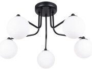 Czarna lampa sufitowa z 5 kloszami - M3-K19
